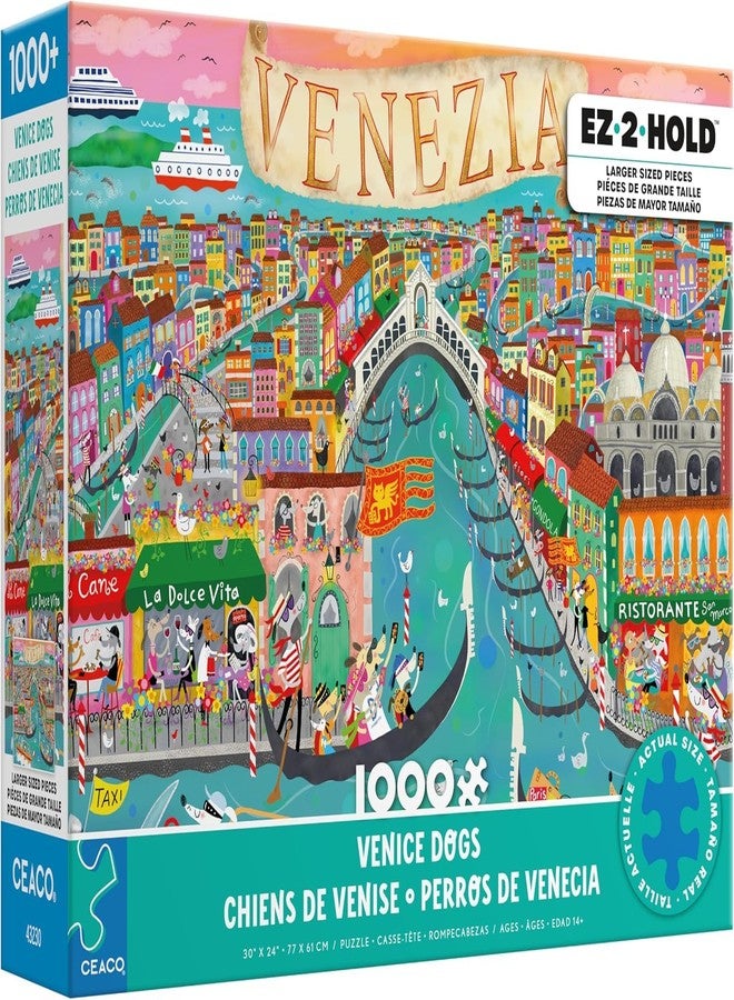 سيكو أحجية الصور المقطوعة Ceaco - كلاب البندقية - 1000 قطعة كبيرة الحجم - Image 3